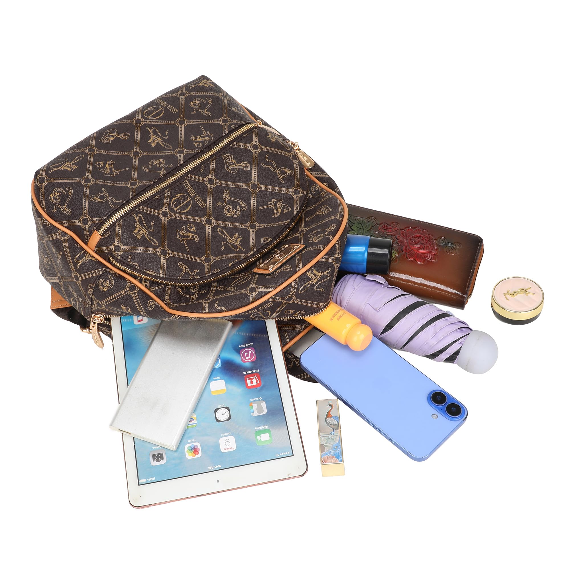 Women's Fashion Backpack - Designer Faux Leather Travel Rucksack, Anti-Scratch & Water-Resistant Stylish Daypack for Work, School, and Travel