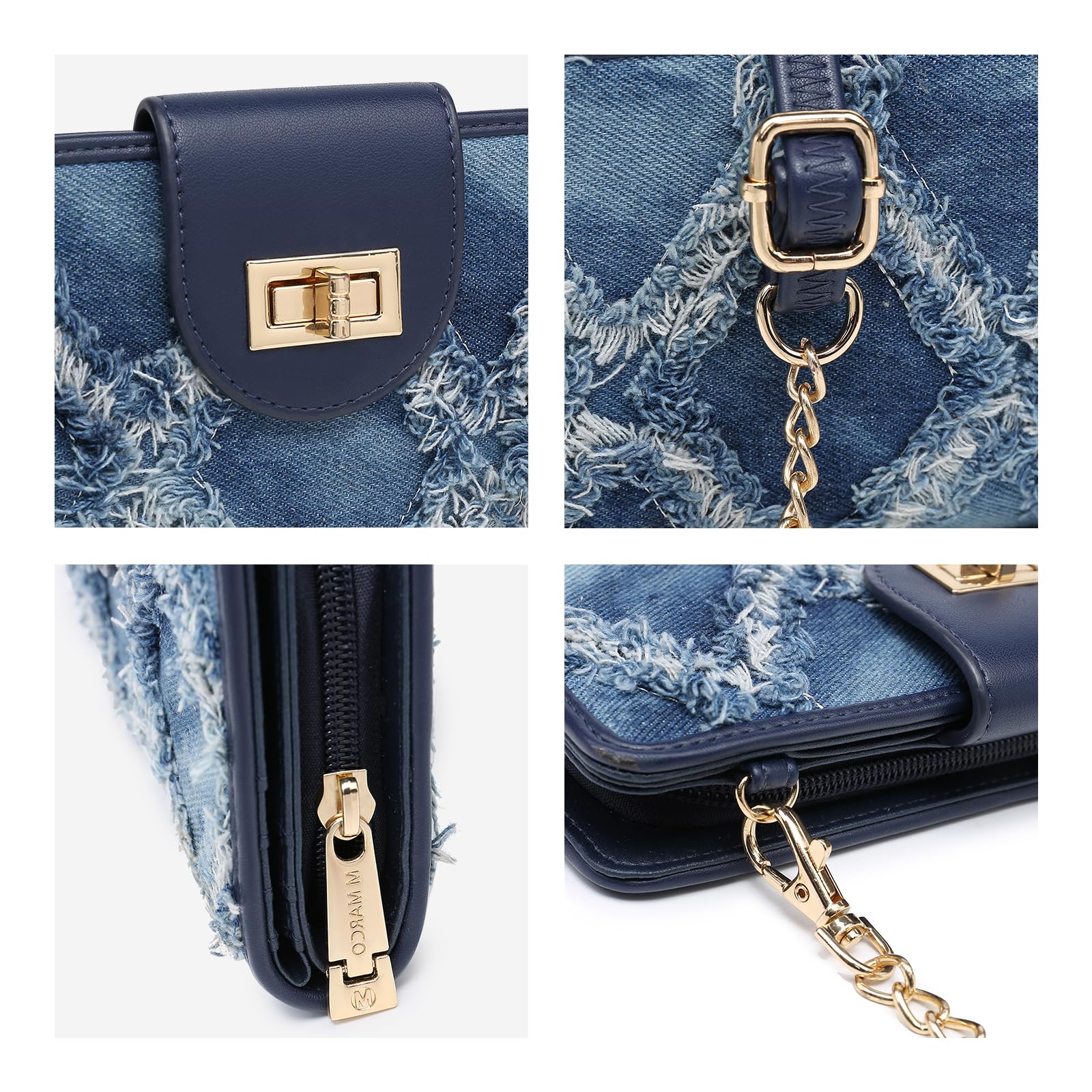 Women Small Crossbody Shoulder Bag Zip Wallet Purse Handbags Clutch Credit Card Holder with Chain Strap