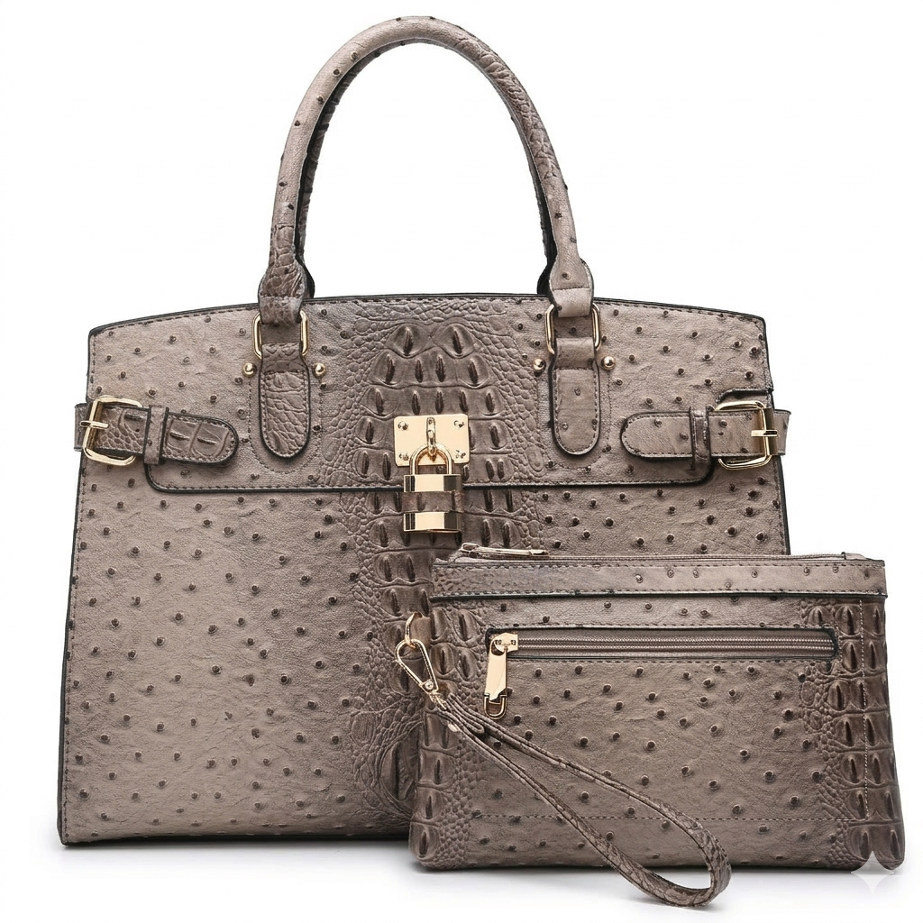 Women Fashion Satchel Handbags and Purses Ladies Top Handle Tote Work Shoulder Bags with Matching Wristlet Wallet