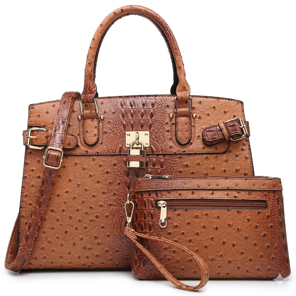 Women Fashion Satchel Handbags and Purses Ladies Top Handle Tote Work Shoulder Bags with Matching Wristlet Wallet