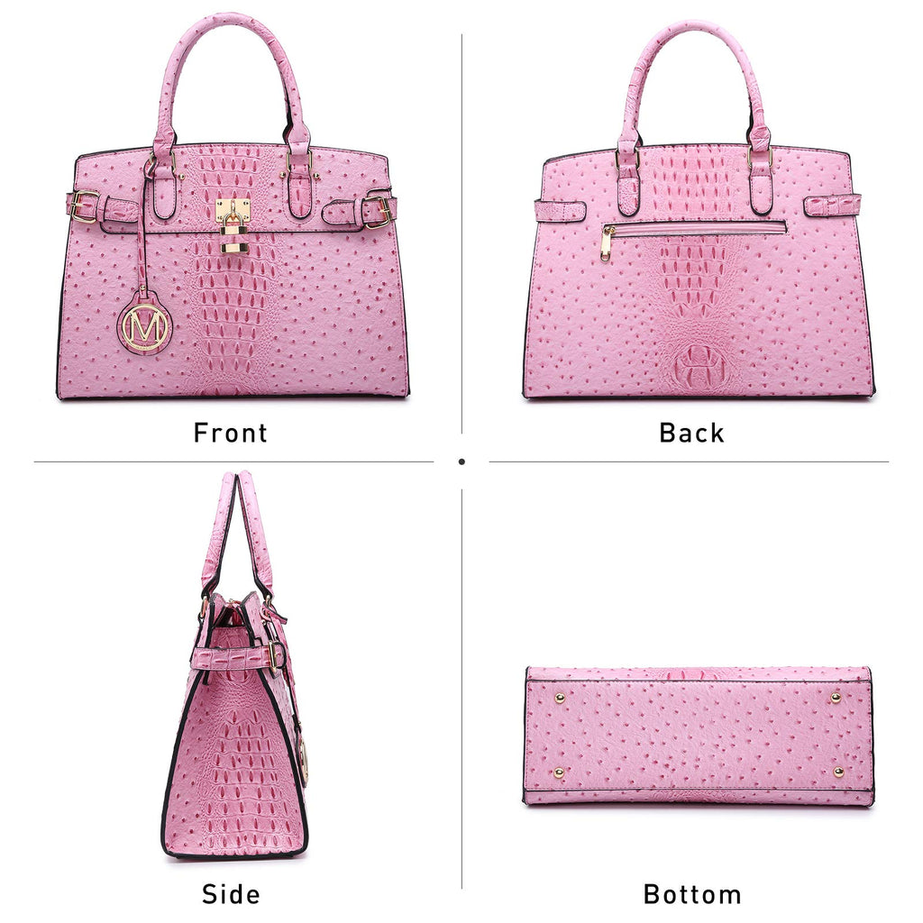 Women Fashion Satchel Handbags and Purses Ladies Top Handle Tote Work Shoulder Bags with Matching Wristlet Wallet