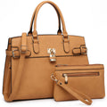 Women Handbags and Purses Fashion Satchel Work Tote Bags Top Handle Shoulder Purses with Matching Wristlet