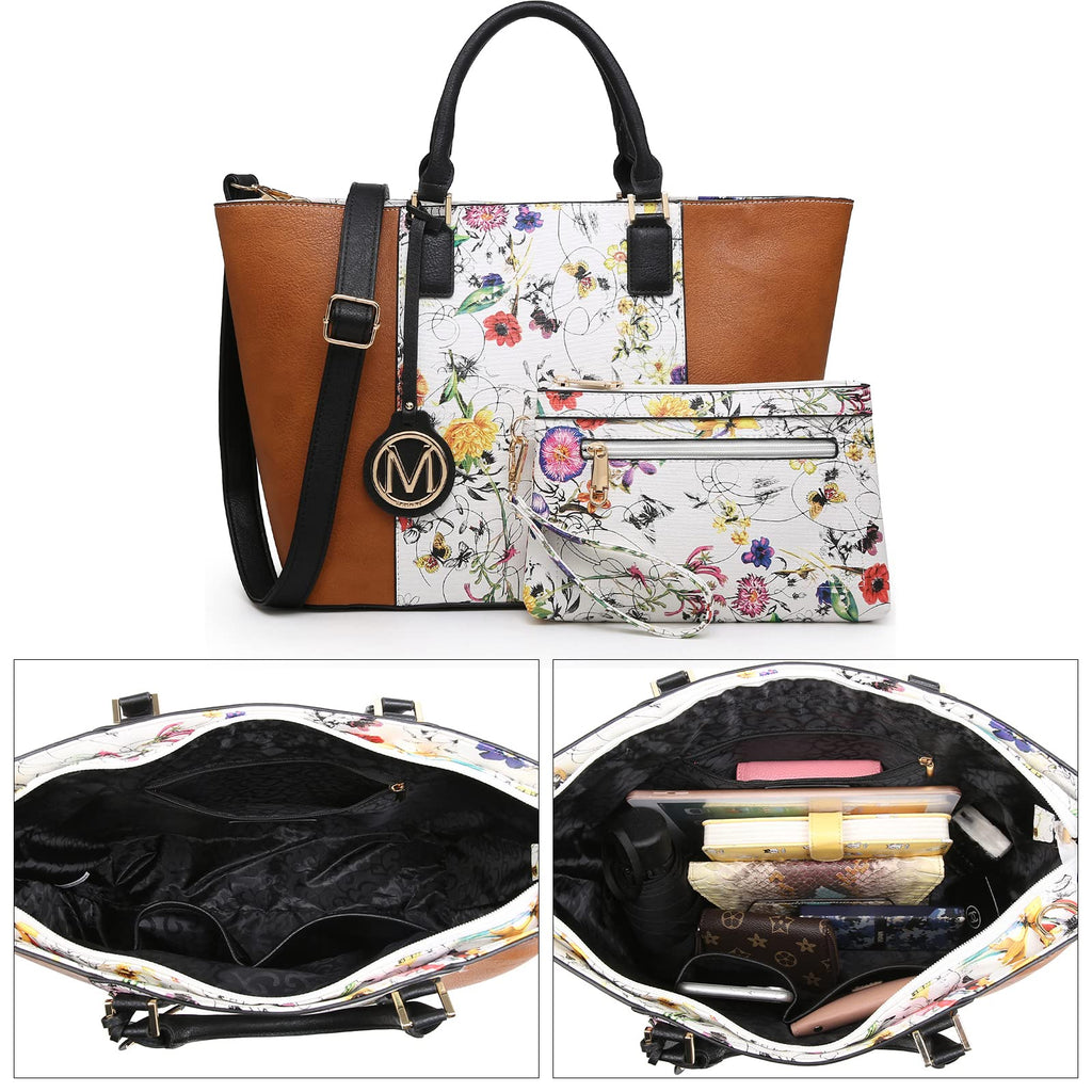 Women Purses Handbags and Wallets Set Designer Top HandleTote Bag Two Tone Shoulder Bag 2pcs