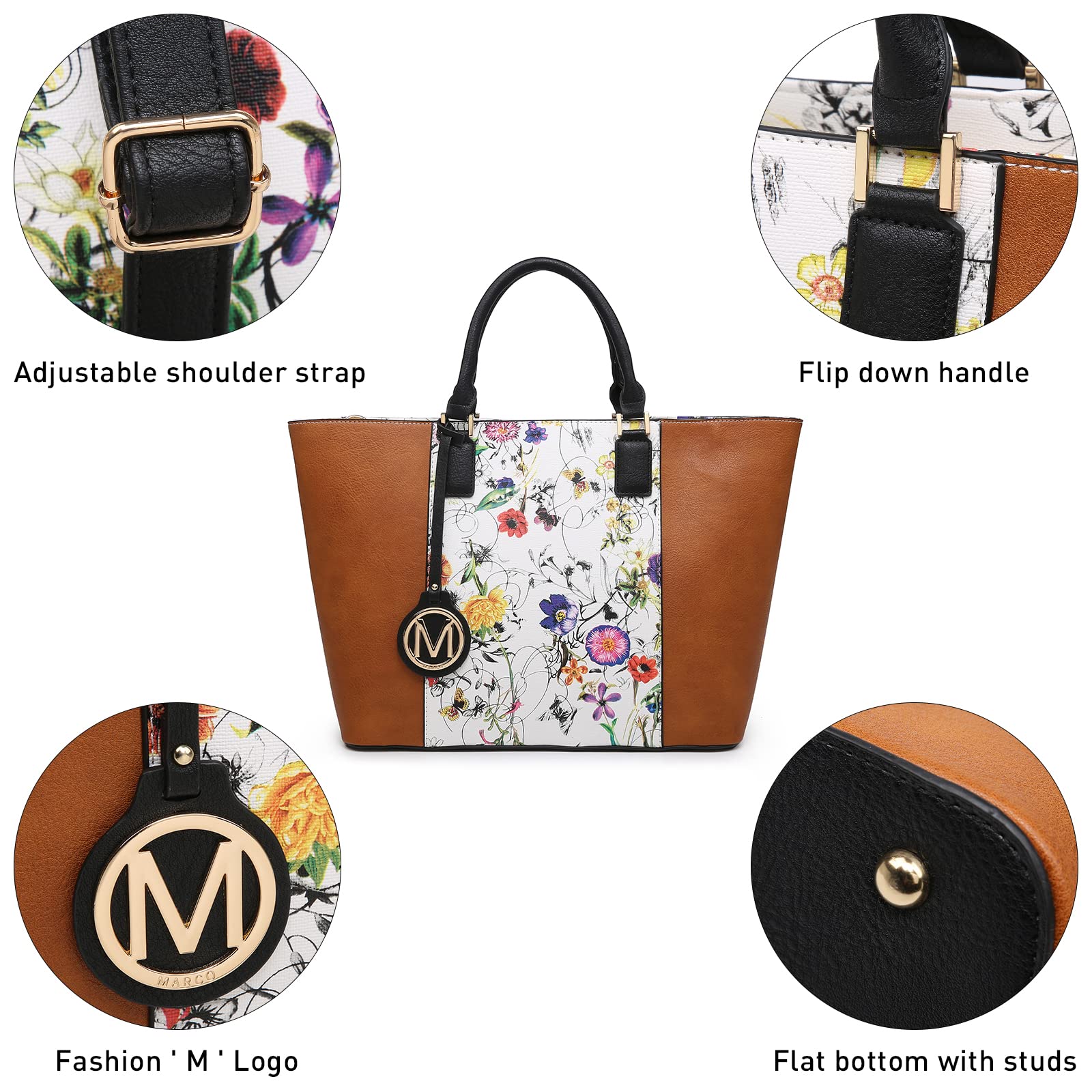 Women Purses Handbags and Wallets Set Designer Top HandleTote Bag Two Tone Shoulder Bag 2pcs
