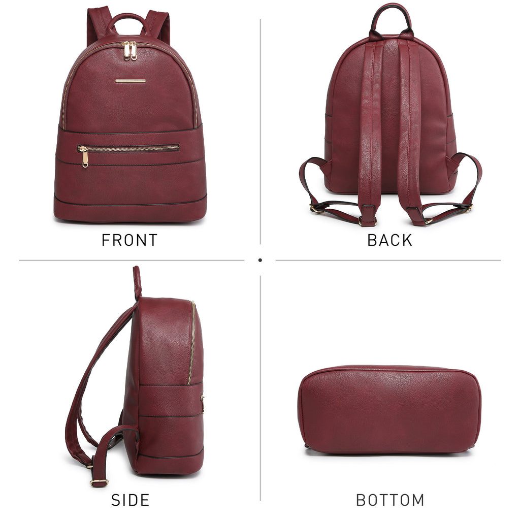 Women's Backpack Purse PU Leather Travel Work Backpack Fashion Shoulder Bag Designer Handbags 2pcs