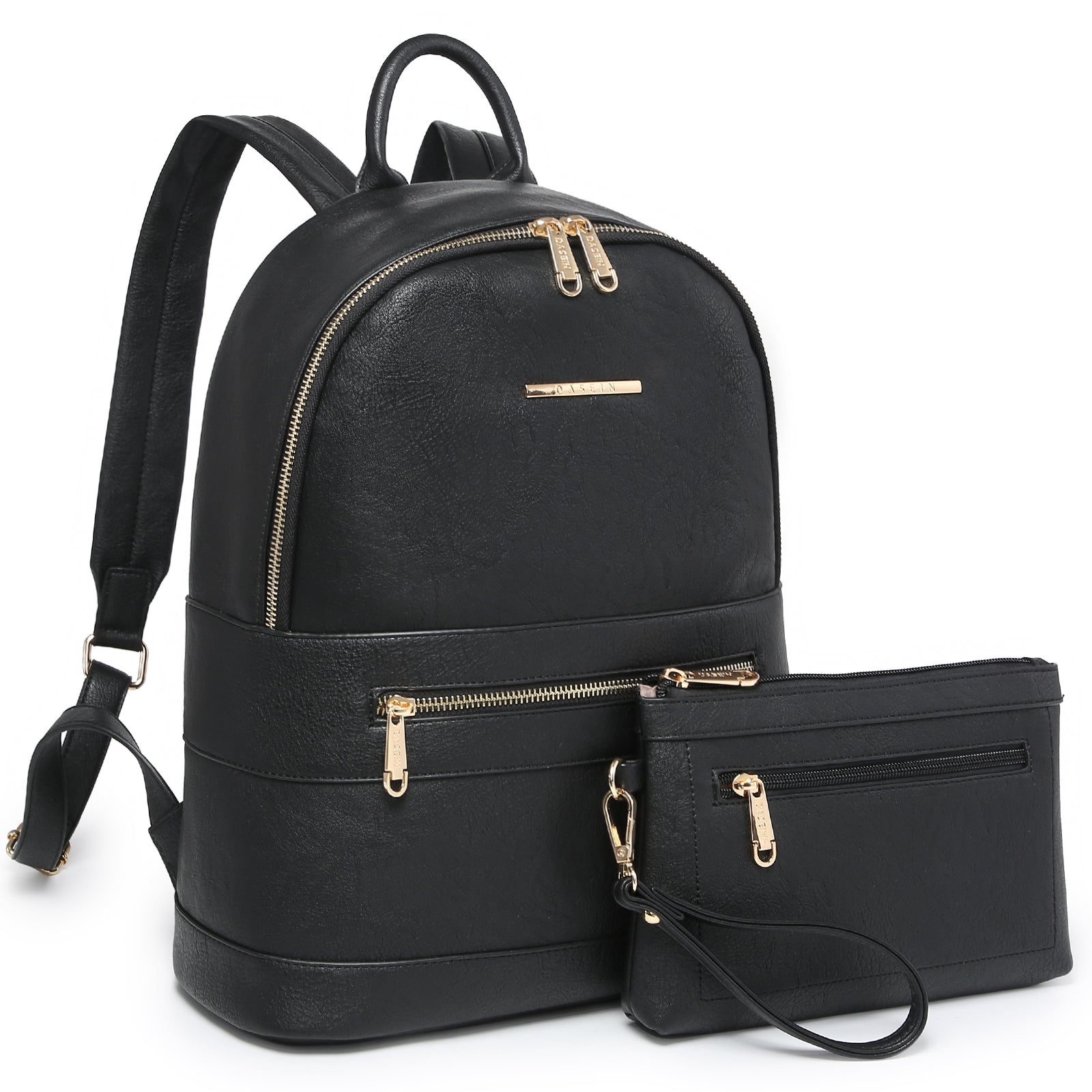 Women's Backpack Purse PU Leather Travel Work Backpack Fashion Shoulder Bag Designer Handbags 2pcs