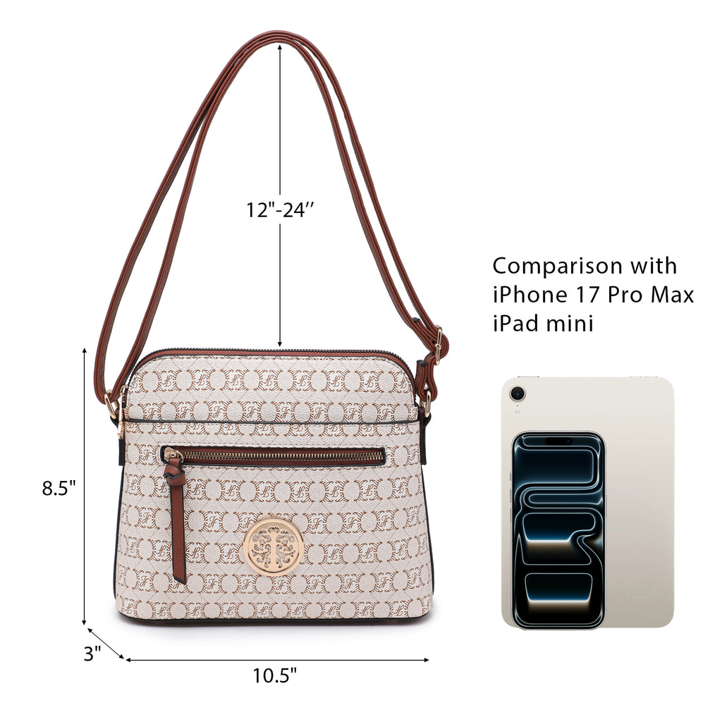 Womens Fashion Crossbody Bag Medium Shoulder Purse with Adjustable Strap Multi Pockets for Travel Daily Use