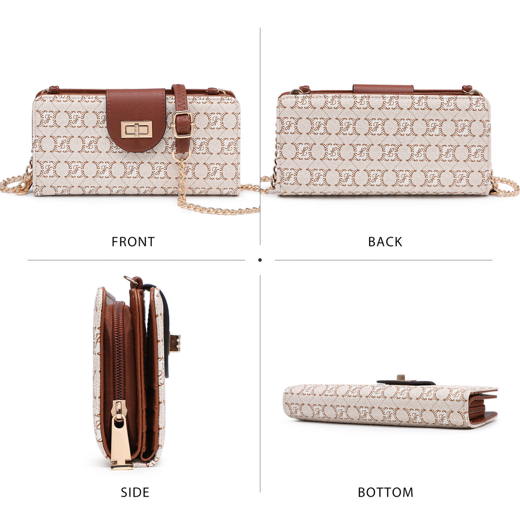 Women Fashion Small Crossbody Shoulder Bag Cell Phone Zip Wallet Purse and Handbags Clutch Credit Card Holder with Chain Strap