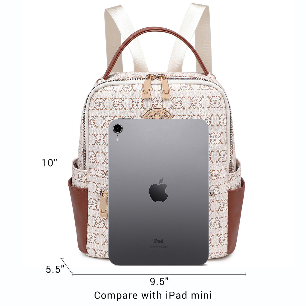 Small Backpack Purse for Ladies Women Fashion Multi Pockets Daypacks with Front Zip Pocket