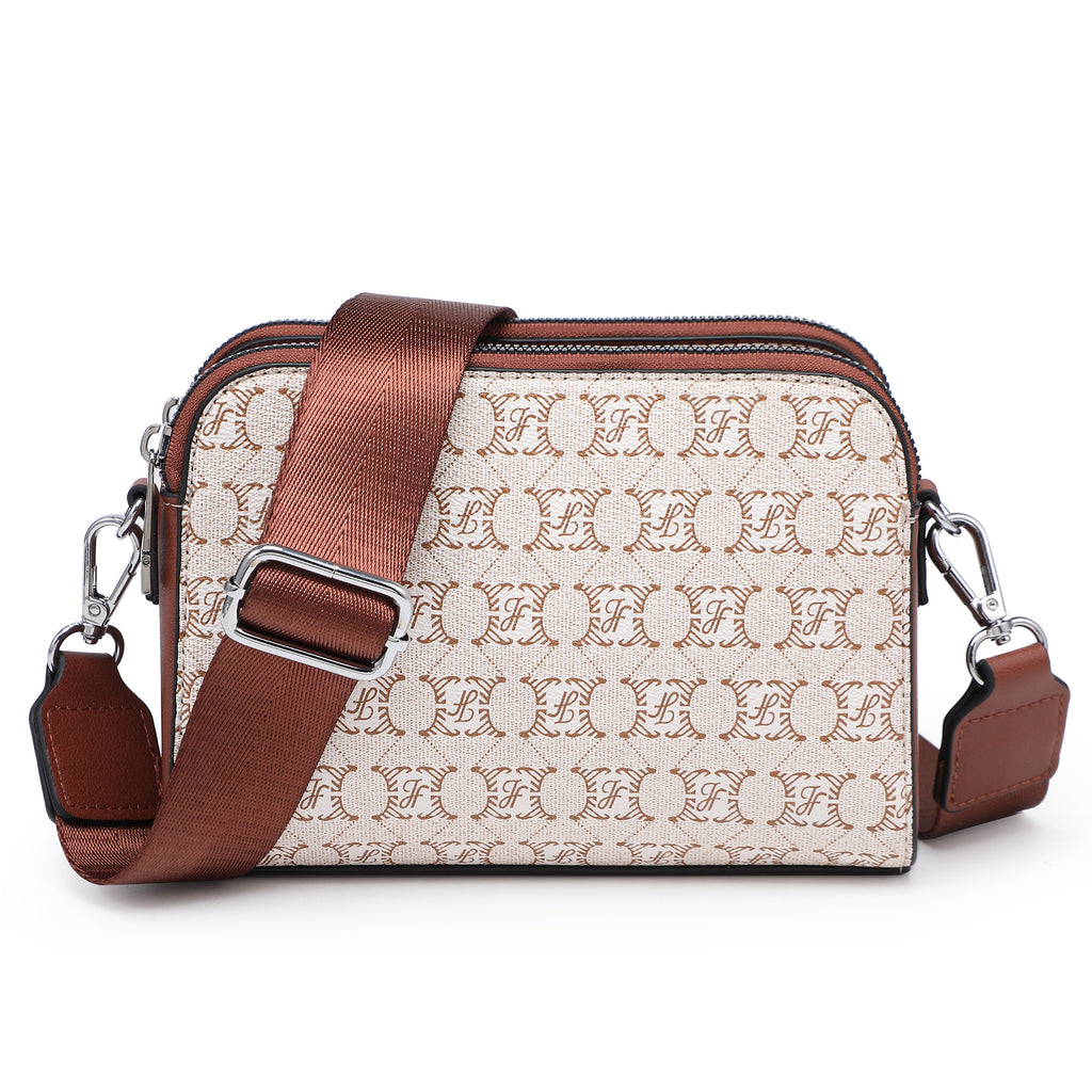 Crossbody Bags for Women Small Shoulder Purses with Adjustable Wide Strap, Triple Zip Design
