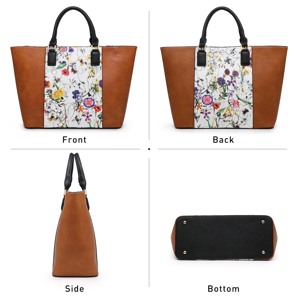Women Purses Handbags and Wallets Set Designer Top HandleTote Bag Two Tone Shoulder Bag 2pcs