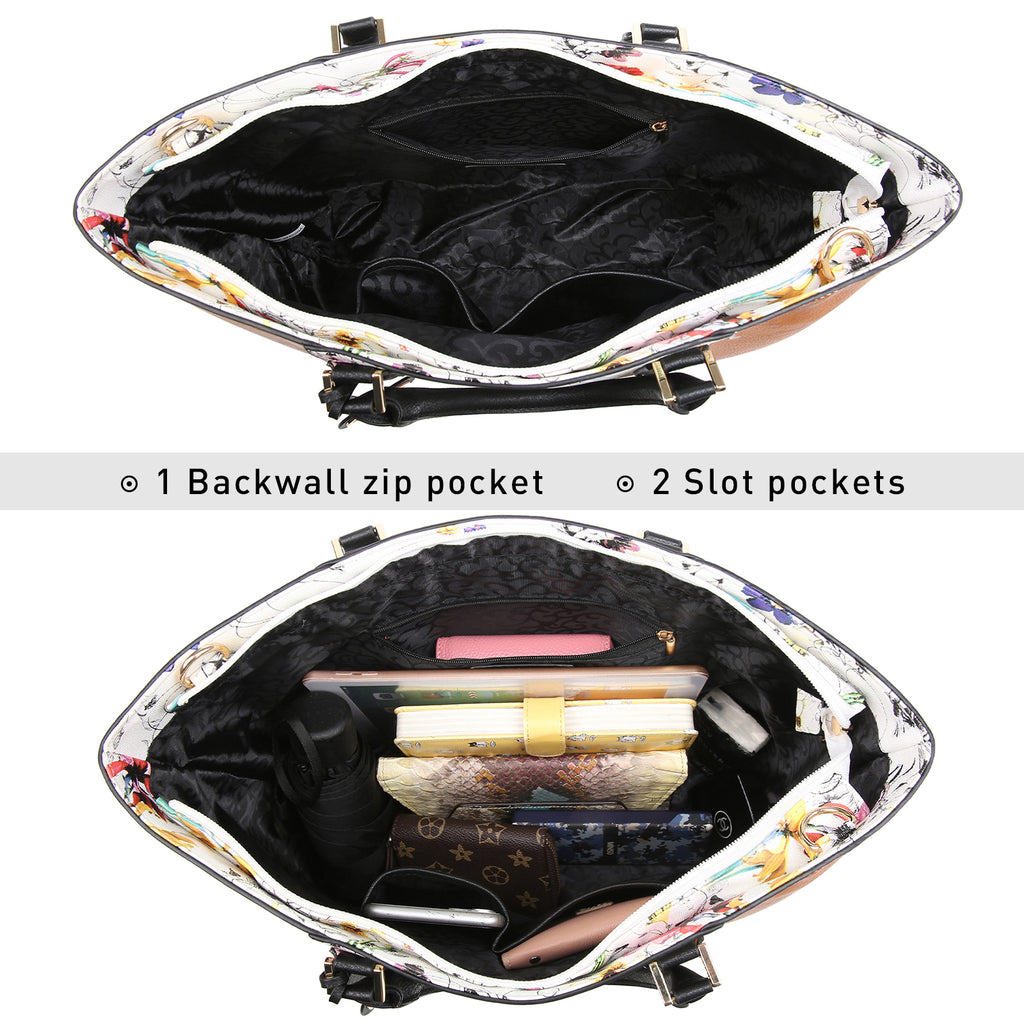 Women Purses Handbags and Wallets Set Designer Top HandleTote Bag Two Tone Shoulder Bag 2pcs