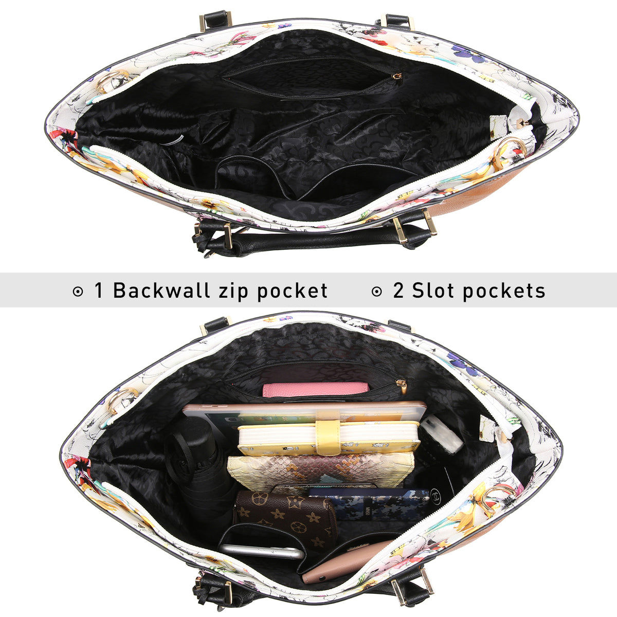 Women Purses Handbags and Wallets Set Designer Top HandleTote Bag Two Tone Shoulder Bag 2pcs